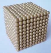 Thousand cube (golden beads)